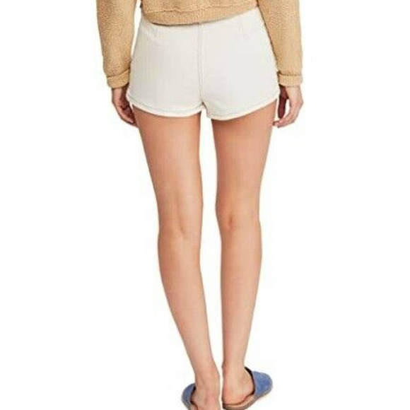 Free People Women's High Rise Waist Bridgette Denim Shorts Natural 29 $68 NWT - Picture 2 of 7